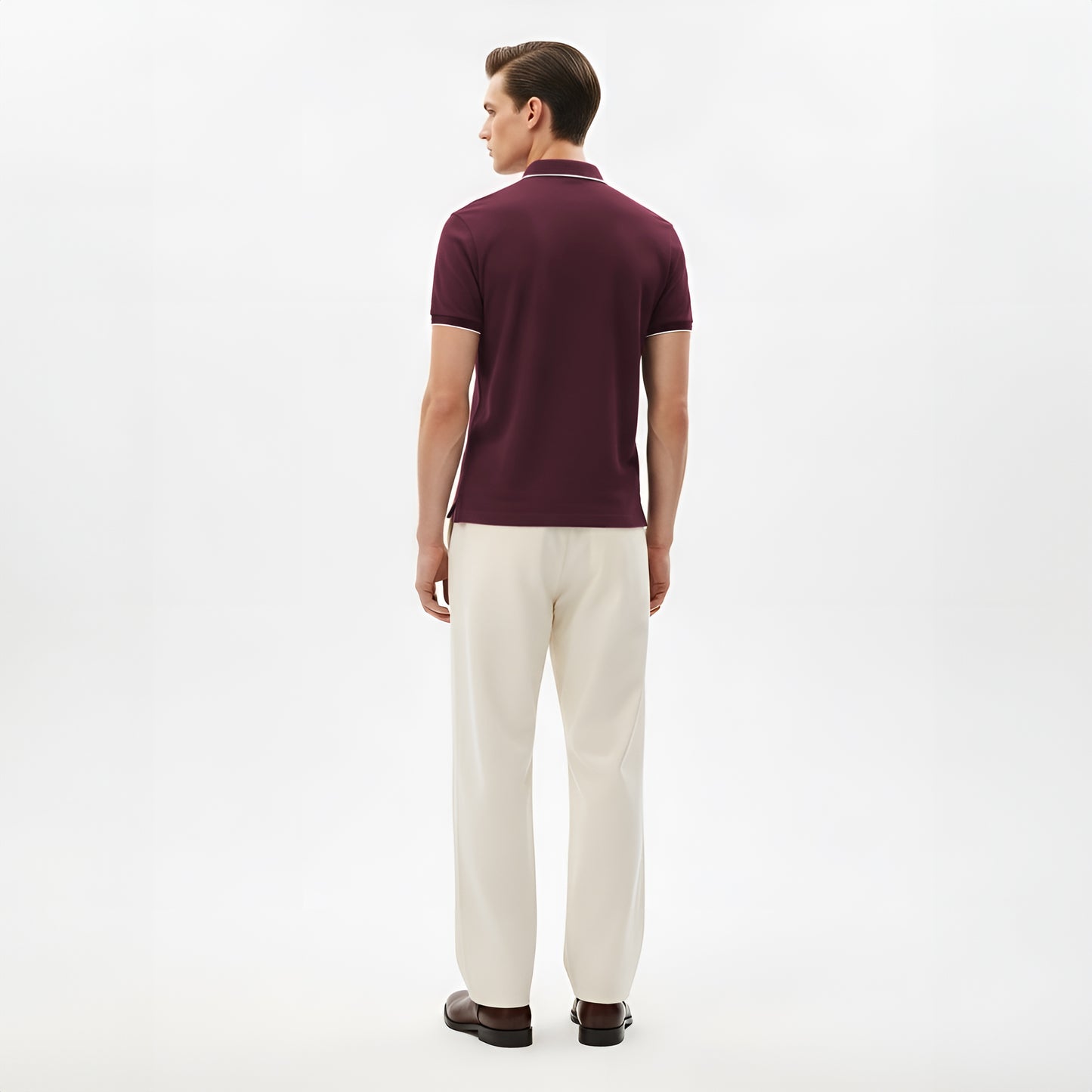 Muted Burgundy Summer Polo