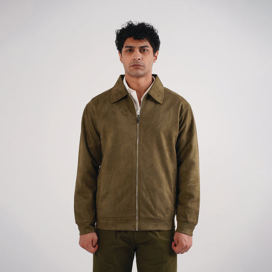 Olive Suede Jacket