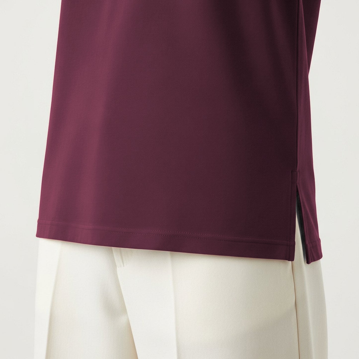 Muted Burgundy Summer Polo