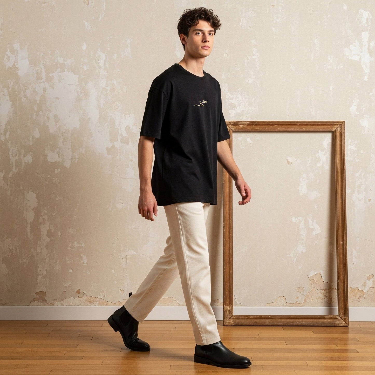 Black Signature Oversized T-Shirt (100% Cotton)