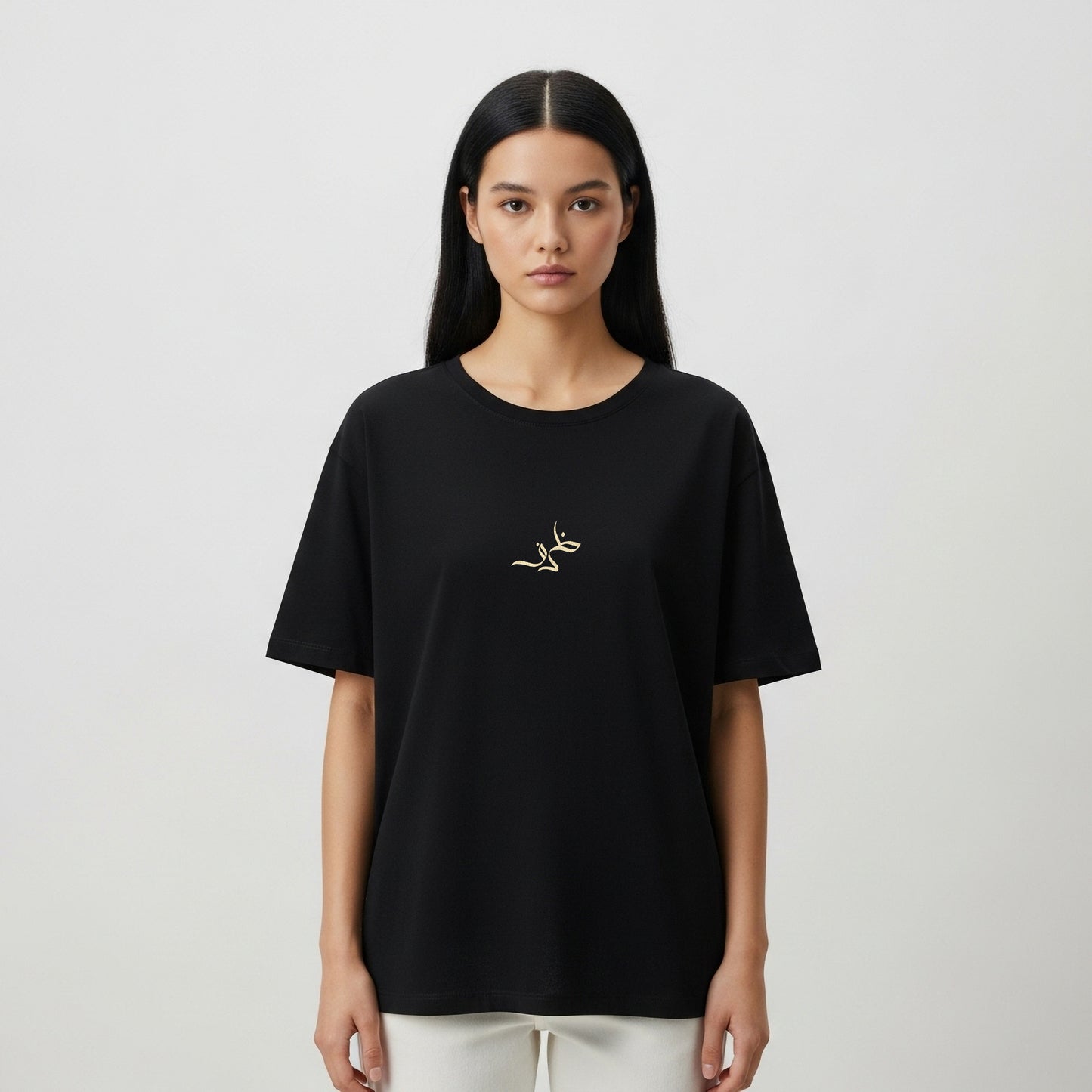 Black Signature Oversized T-Shirt (100% Cotton)