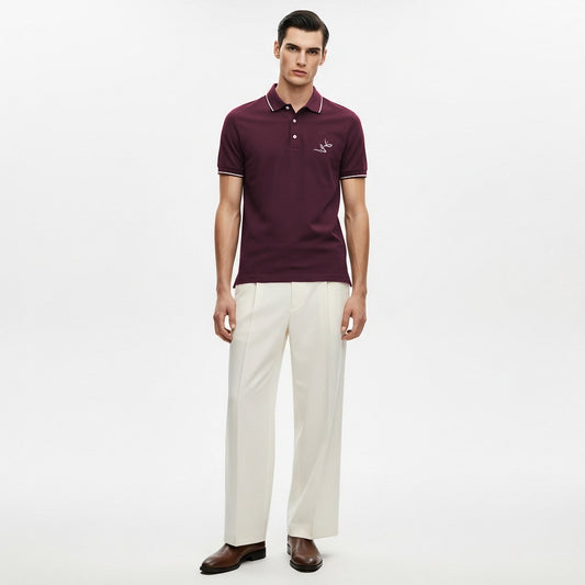 Muted Burgundy Summer Polo