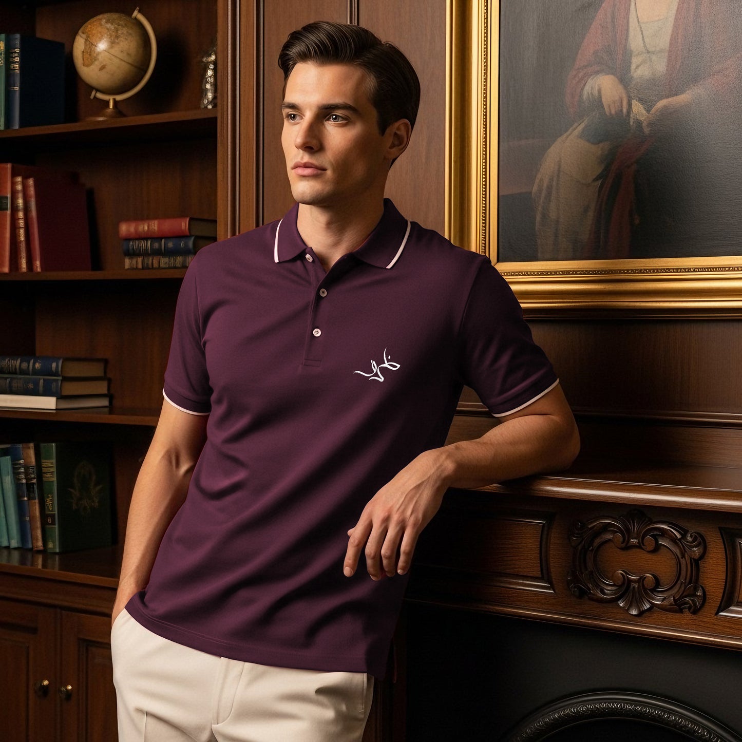 Muted Burgundy Summer Polo