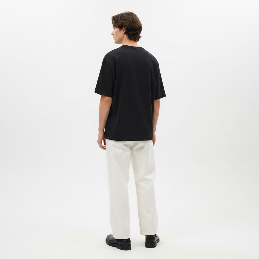 Black Signature Oversized T-Shirt (100% Cotton)