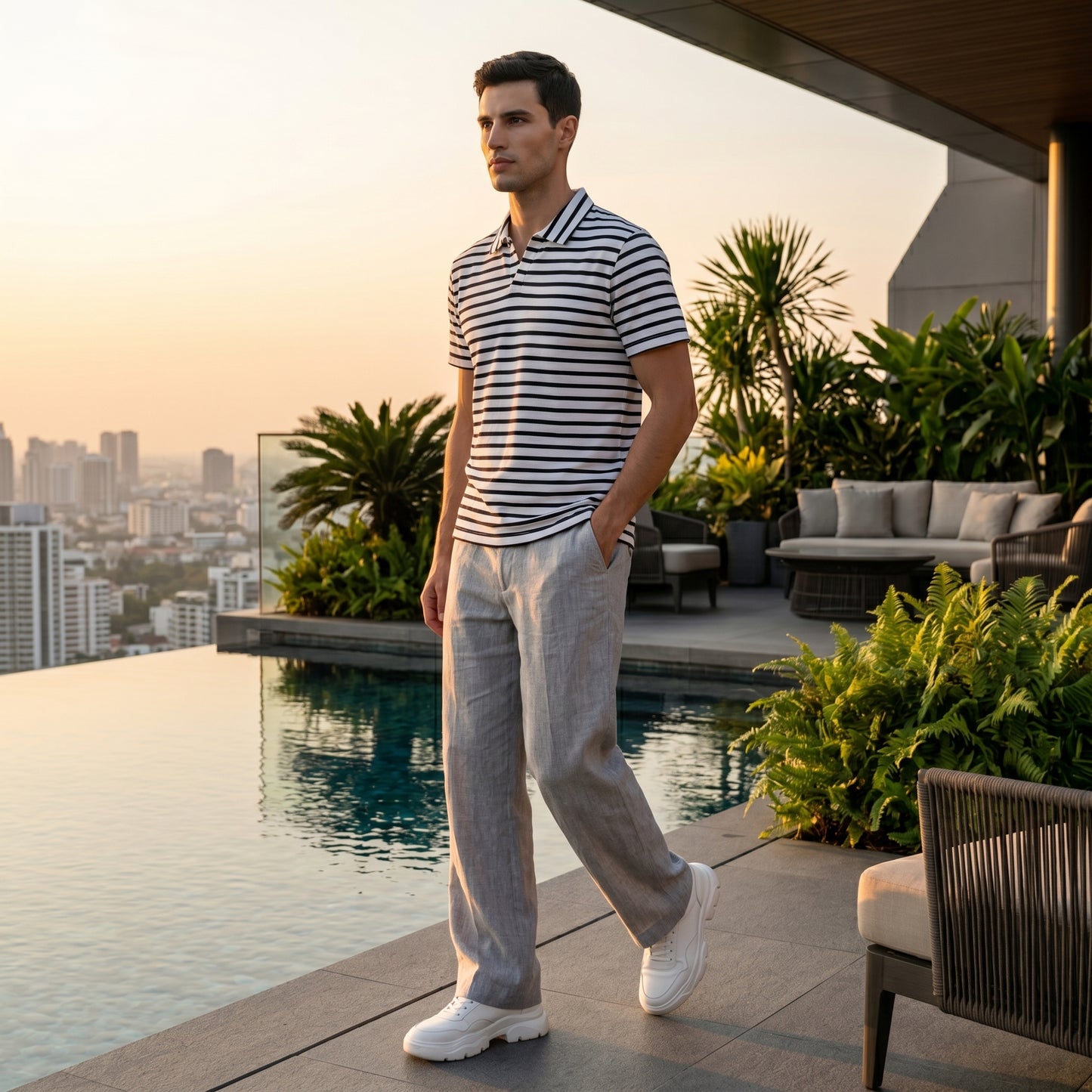 Marine Stripe Polo