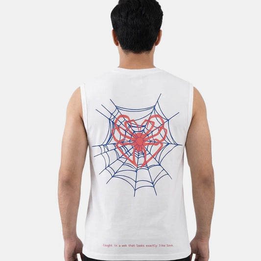 PRINTED SLEEVELESS TEE