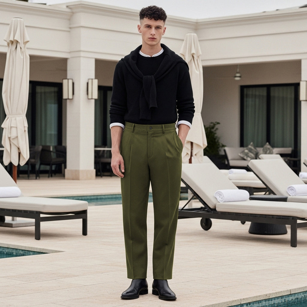 Old Money Olive Pants
