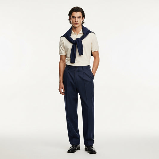 Old Money Navy Pants