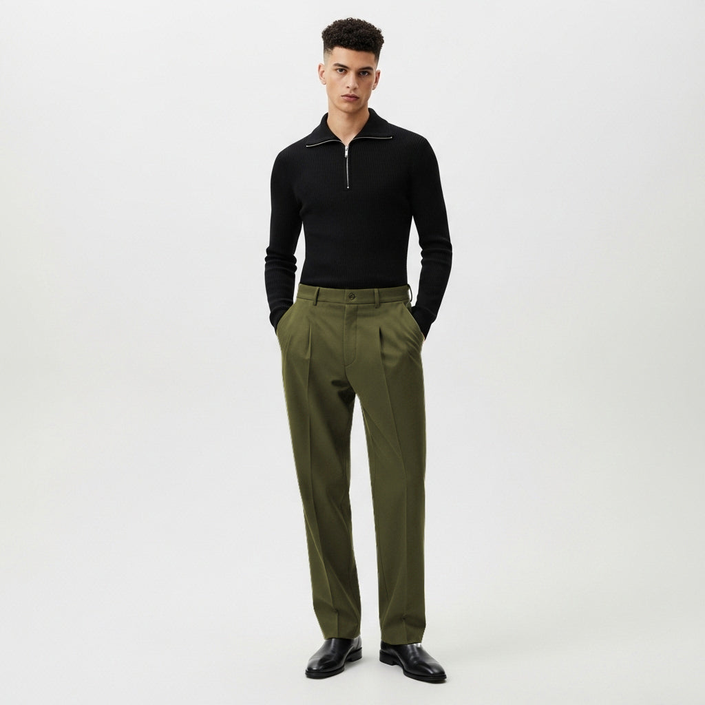 Old Money Olive Pants