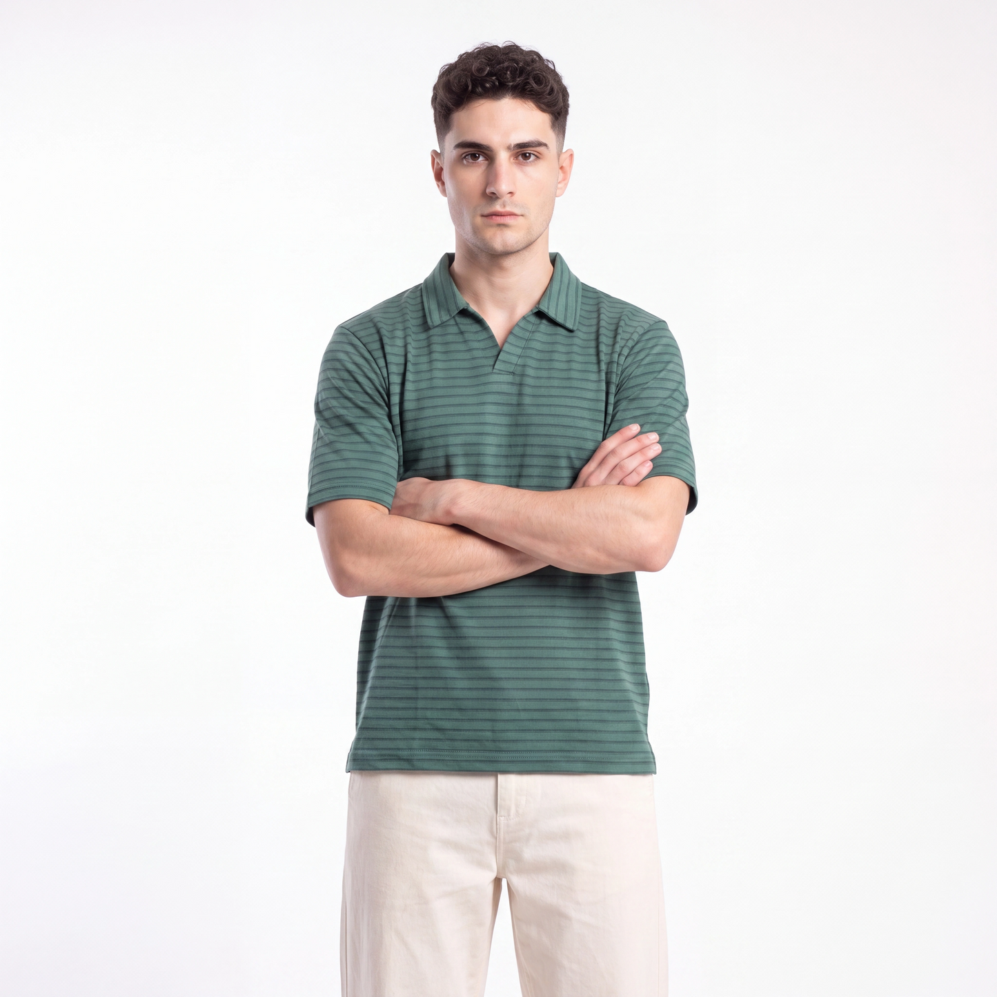 Forest Stripe Polo