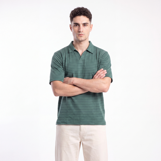 Forest Stripe Polo